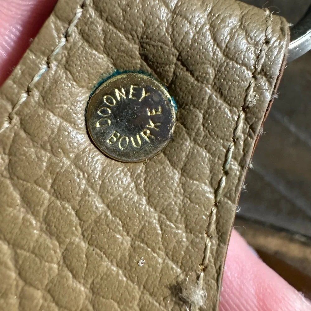 Vintage Dooney & Bourke All Weather Leather Logo Keychain